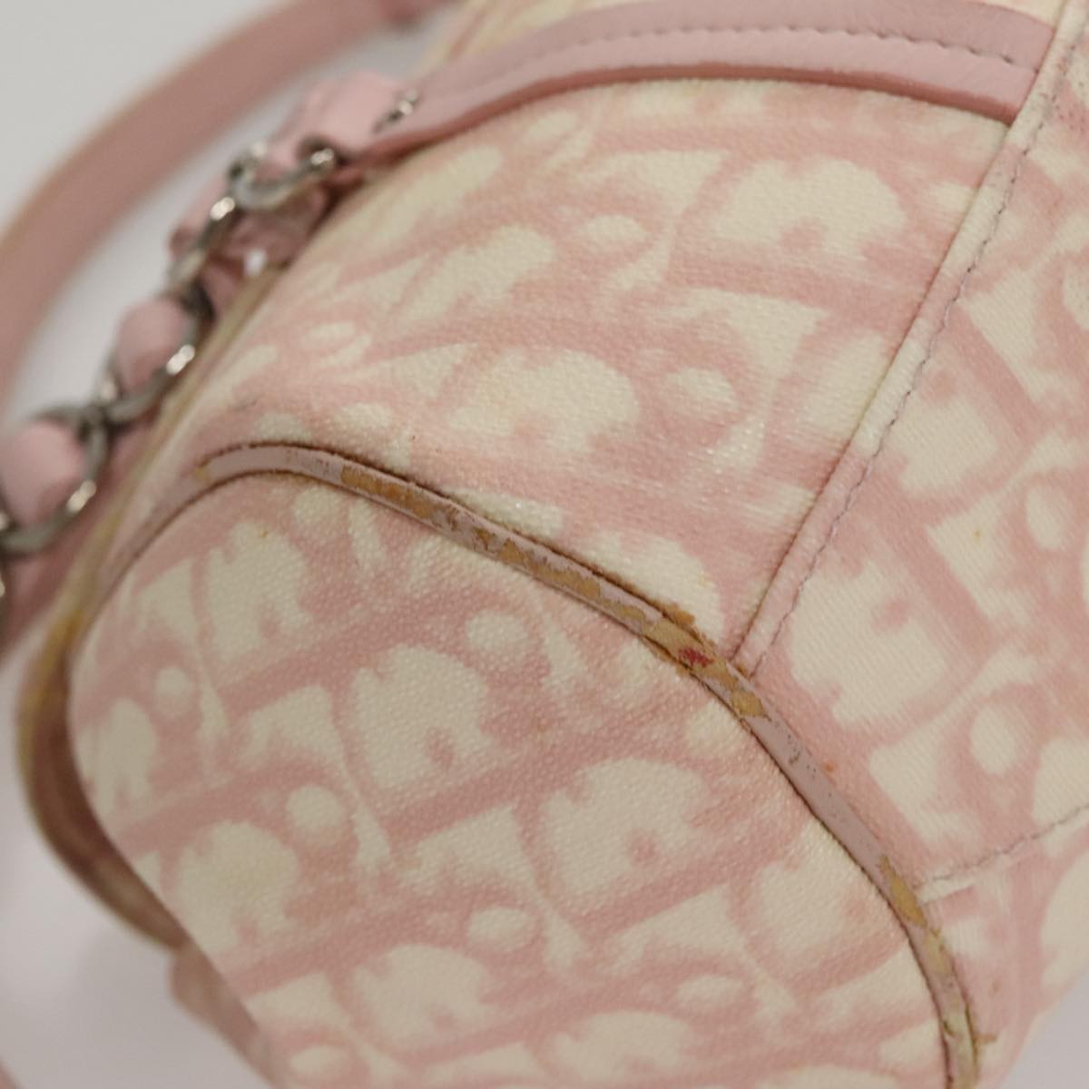 Trotter Canvas Romantic handtas van pvc, roze en zilverkleurig