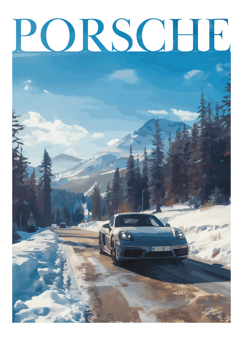 "Winter Porsche No.2" Poster