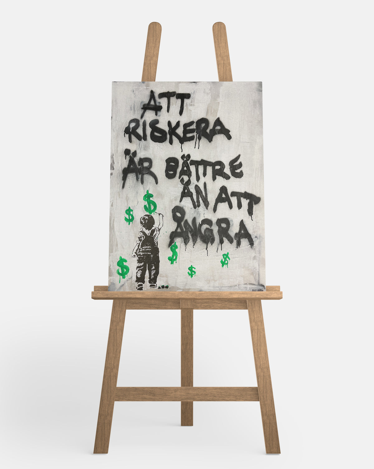 "Risico nemen is beter dan berouw" Canvasprint