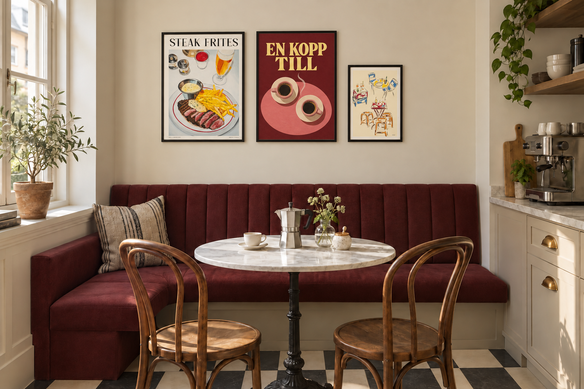 Kleine keuken met bistroklimaat