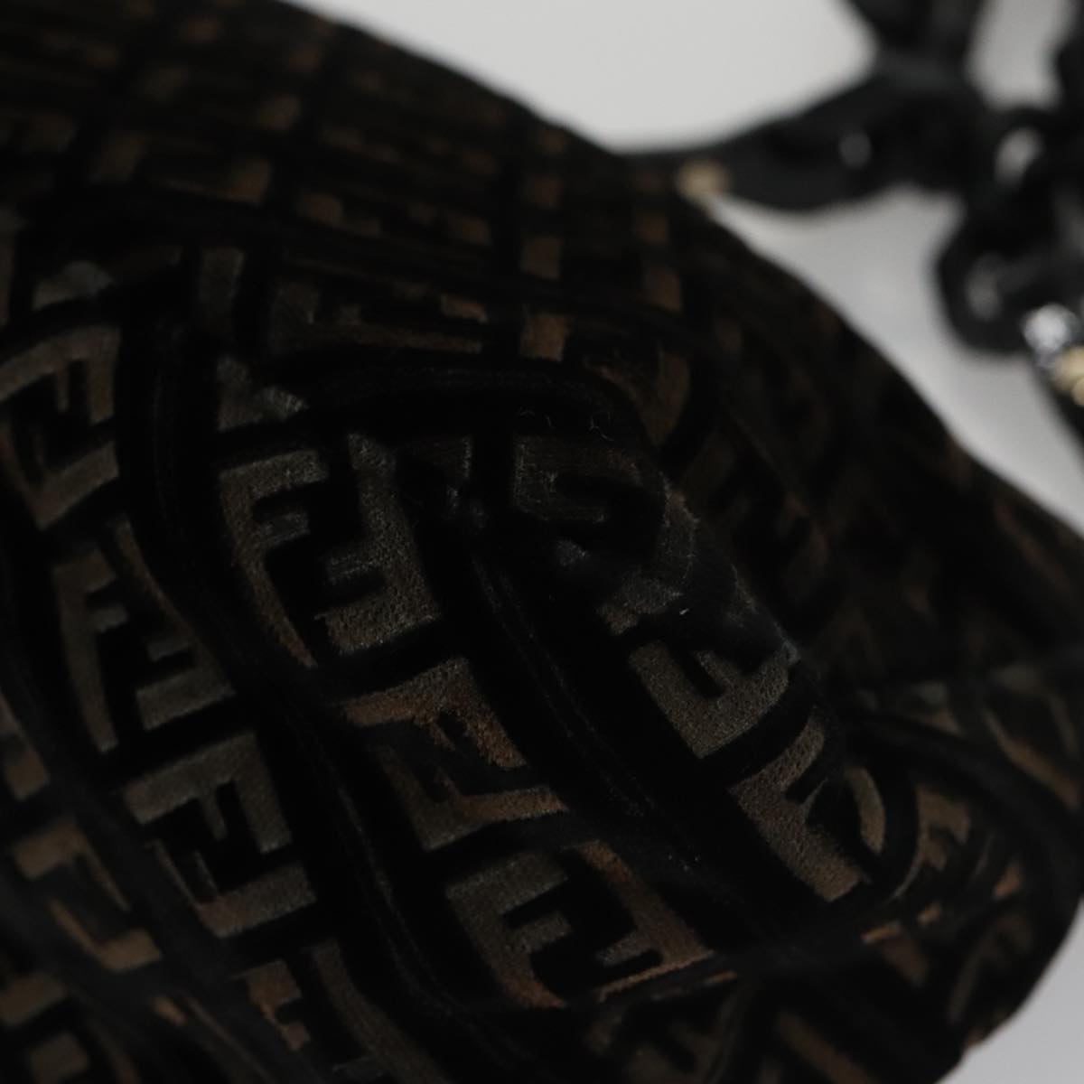 Zucchino Canvas Mini Mamma Baguette Shoulder Bag Velor Black